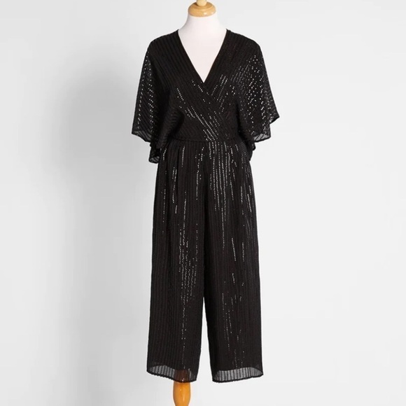 ModCloth | Twinkle like Starlight Wide-Leg Jumpsuit Size Large - Picture 1 of 15